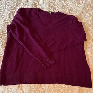 Women's V-Neck Sweater - Purple